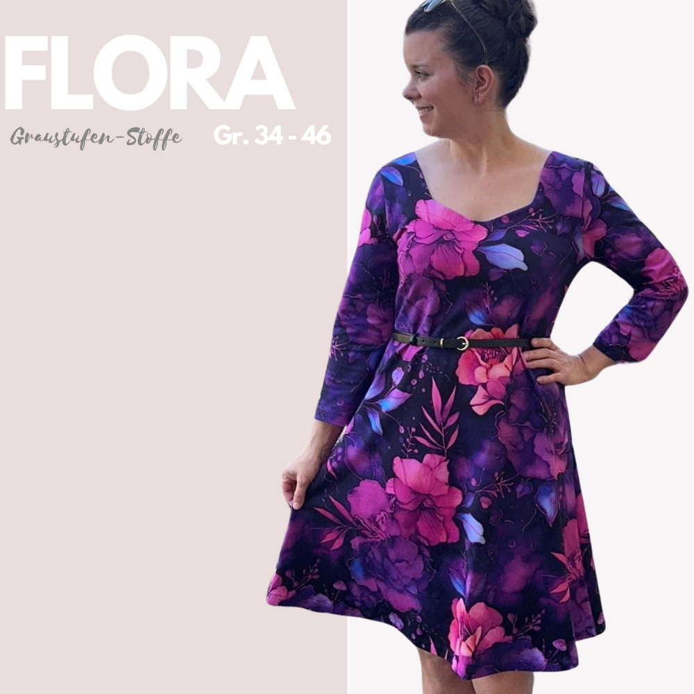 Schnitt der Woche: Flora, Kleid mit Herzausschnitt und A-Linie in Gr. 34-46